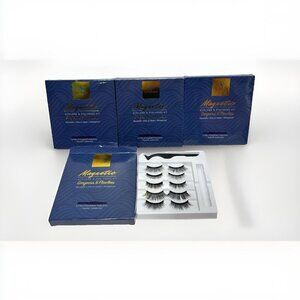 Magnetic Eyelashes 4 Boxes- Missing Glue! 5 Pairs Per Box * Read* New